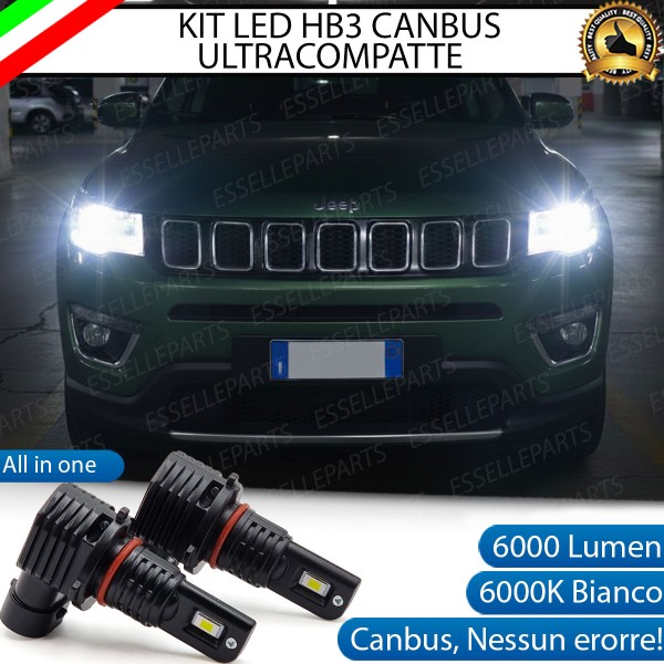 Kit LED HB3 Jeep Compass MK2 Canbus 6000K Luce Bianca