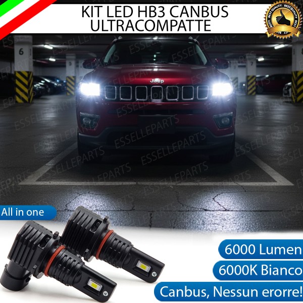 Kit LED HB3 Jeep Compass MK2 Abbaglianti Canbus 6000K Bianco