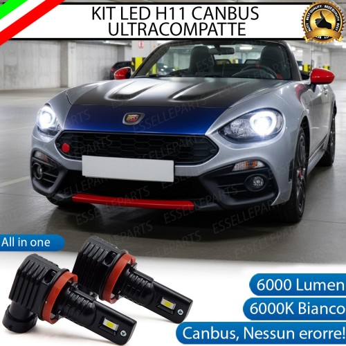 Kit Full LED H11 Abarth 124 Spider 6000 Lumen 6000K Canbus