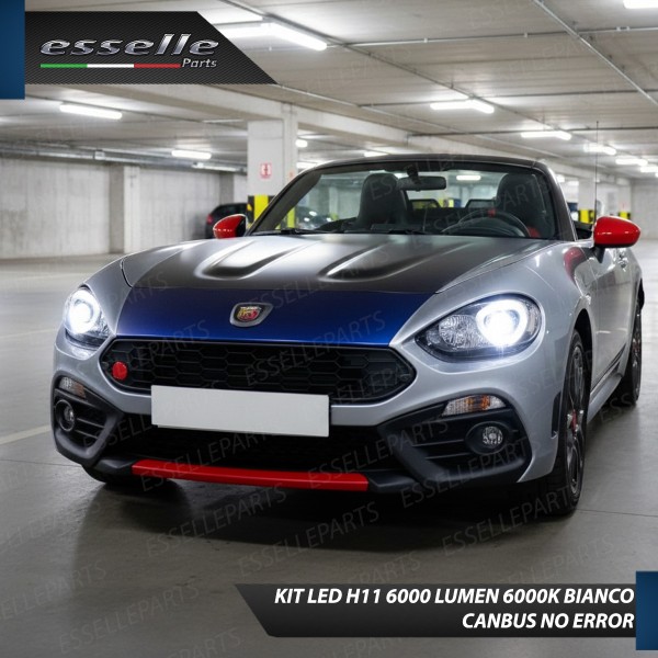 Kit Full LED H11 Abarth 124 Spider 6000 Lumen 6000K Canbus