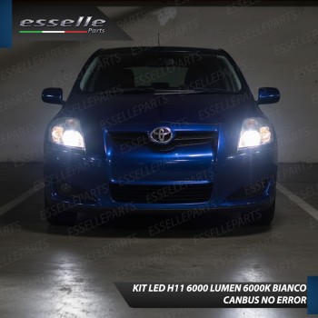 Kit LED H11 per Toyota Auris MK1 Anabbaglianti 6000 Lumen 6000K Bianco Canbus