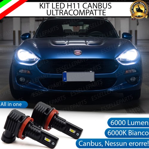 Kit Full LED H11 Fiat 124 Spider 6000 Lumen 6000K Canbus