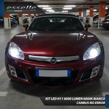 Kit LED H11 per Opel GT Anabbaglianti 6000 Lumen 6000K Bianco Canbus