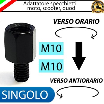 Adattatore per specchietti da 10mm con senso orario a 10mm