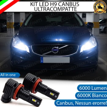 Kit LED H9 per Volvo V60 Abbaglianti 6000 Lumen 6000K Bianco Canbus