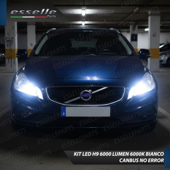 Kit LED H9 per Volvo V60 Abbaglianti 6000 Lumen 6000K Bianco Canbus