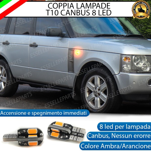 Coppia Lampade T10 W5W 8 LED per Frecce Laterali Land Rover Range Rover III