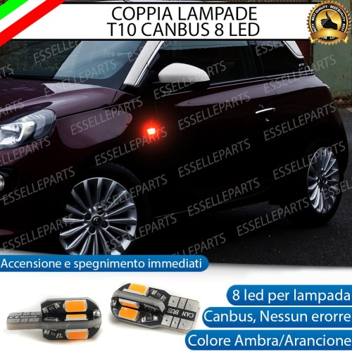 Coppia Lampade T10 W5W 8 LED per Frecce Laterali Opel Adam