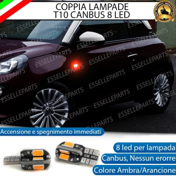 Coppia Lampade T10 W5W 8 LED per Frecce Laterali Opel Adam Coppia Lampade T10 W5W 8 LED per Frecce Laterali Opel Adam