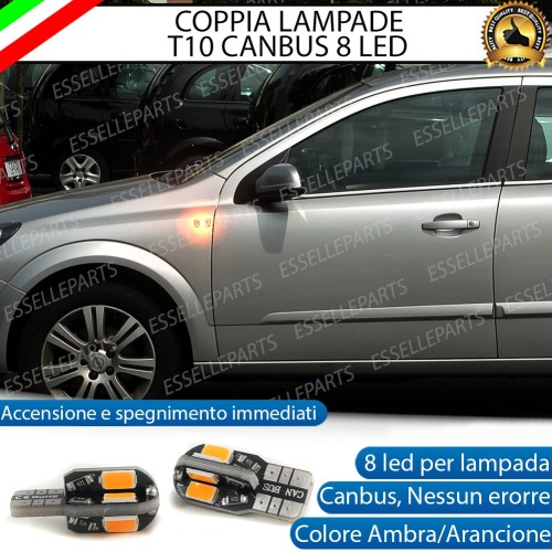 Coppia Lampade T10 W5W 8 LED per Frecce Laterali Opel Astra H