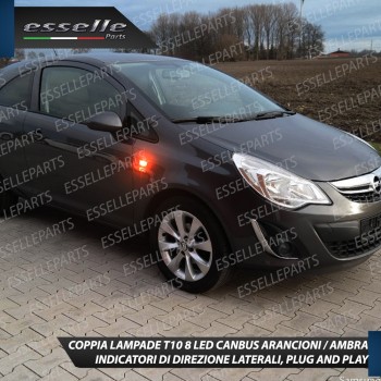 Coppia Lampade T10 W5W 8 LED per Frecce Laterali Opel Corsa D Coppia Lampade T10 W5W 8 LED per Frecce Laterali Opel Corsa D