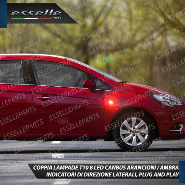 Coppia Lampade T10 W5W 8 LED per Frecce Laterali Opel Corsa E