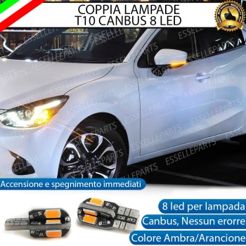 Coppia Lampade T10 W5W 8 LED per Frecce Laterali Mazda 2 II