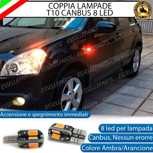Coppia Lampade T10 8 LED Frecce Laterali Per Nissan Qashqai J10 Restyling Canbus