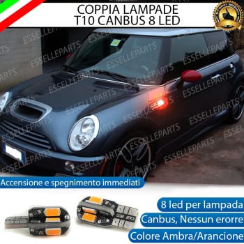 Coppia Lampade T10 W5W 8 LED per Frecce Laterali Mini One R50