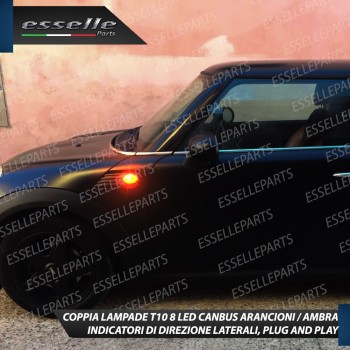 Coppia Lampade T10 W5W 8 LED per Frecce Laterali Mini Cooper R56 Coppia Lampade T10 W5W 8 LED per Frecce Laterali Mini Cooper R56