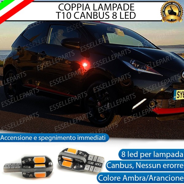 Coppia Lampade T10 W5W 8 LED per Frecce Laterali Toyota Aygo II