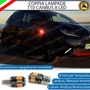 Coppia Lampade T10 W5W 8 LED per Frecce Laterali Toyota Aygo II