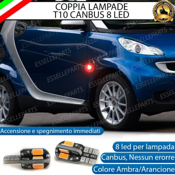 Coppia Lampade T10 W5W 8 LED per Frecce Laterali Smart Fortwo