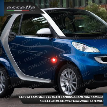 Coppia Lampade T10 W5W 8 LED per Frecce Laterali Smart Fortwo