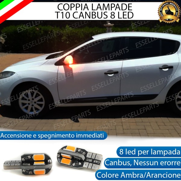 Coppia Lampade T10 W5W 8 LED per Frecce Laterali Renault Megane 3