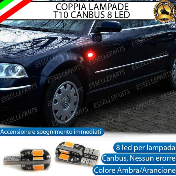 Coppia Lampade T10 W5W 8 LED per Frecce Laterali Volkswagen Passat B5