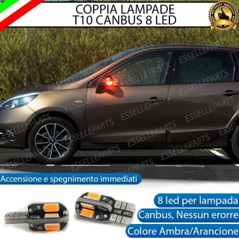 Coppia Lampade T10 W5W 8 LED per Frecce Laterali Renault Scenic 3