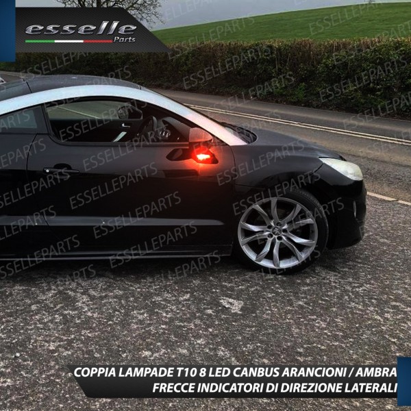 Coppia Lampade T10 W5W 8 LED per Frecce Laterali Peugeot RCZ