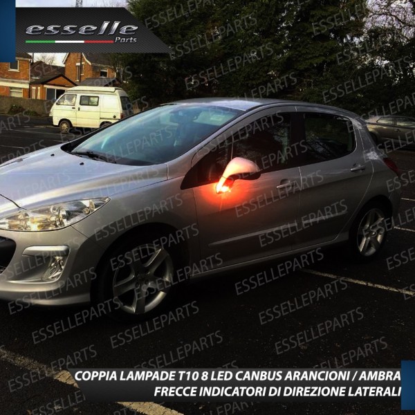 Coppia Lampade T10 W5W 8 LED per Frecce Laterali Alfa Romeo Spider