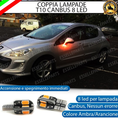 Coppia Lampade T10 W5W 8 LED per Frecce Laterali Peugeot 308 308 CC