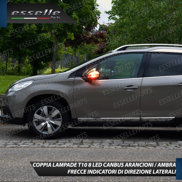 Coppia Lampade T10 W5W 8 LED per Frecce Laterali Peugeot 2008