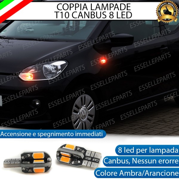 Coppia Lampade T10 W5W 8 LED per Frecce Laterali Volkswagen Up!