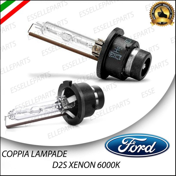 Coppia lampade ricambio D2S Xenon 6000K bianco Ford Focus Mk1 dal 10/2001