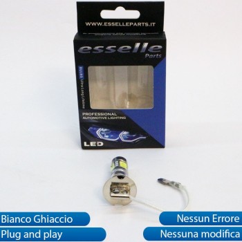 Coppia Lampade H3 LED COB Canbus 6000K Bianco Ghiaccio