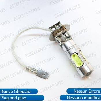 Coppia Lampade H3 LED COB Canbus 6000K Bianco Ghiaccio