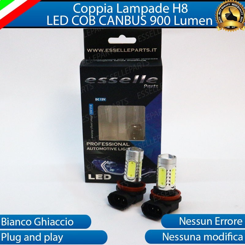 Lampada H8 LED COB Canbus 6000K Luce Bianca No Error