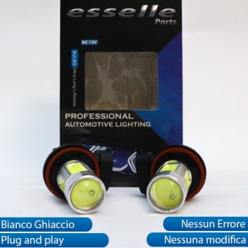 Coppia Lampade H11 LED COB 900 LUMEN Canbus 6000K Bianco Ghiaccio