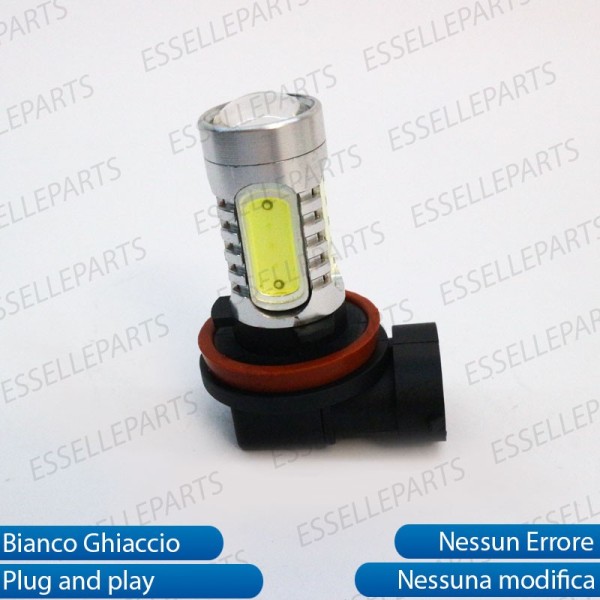 Coppia Lampade H11 LED COB 900 LUMEN Canbus 6000K Bianco Ghiaccio