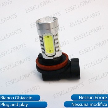 Coppia Lampade H11 LED COB 900 LUMEN Canbus 6000K Bianco Ghiaccio