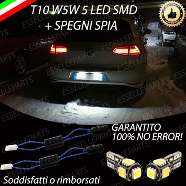 Coppia Luci Targa 5 LED Per Volkswagen Golf 7 Restyling Canbus 6000K Luce Bianca