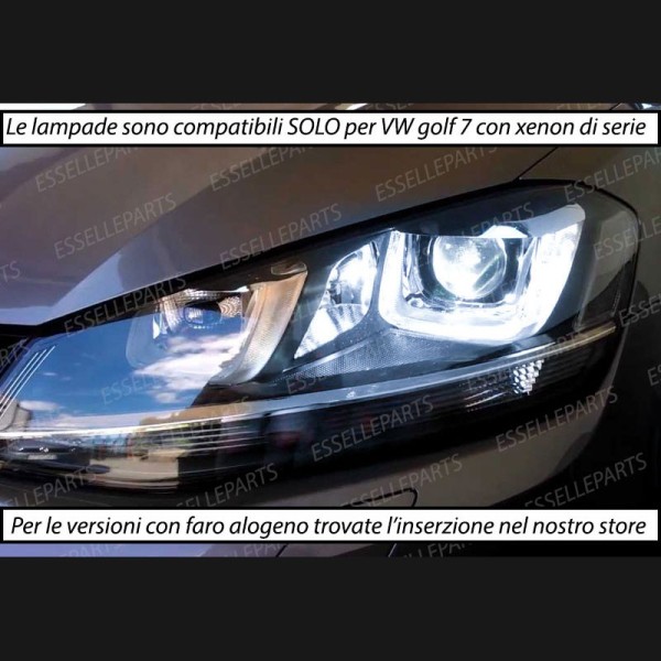 Coppia lampade Luci di Posizione Diurne 10 LED PW24W VW Golf 7 Con xenon di serie