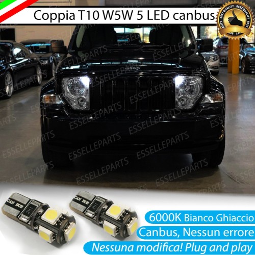 Luci posizione T10 W5W 5 LED Canbus Jeep Cherokee KK