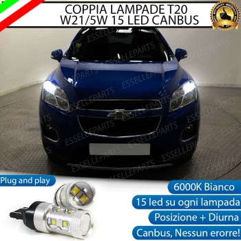 Luci DIURNE T20 Led Canbus CHEVROLET TRAX Luce Bianca No Error