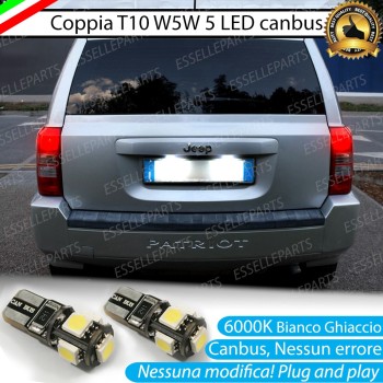 Luci Targa 5 LED Canbus 6000K per JEEP PATRIOT Luci Targa 5 LED Canbus 6000K per JEEP PATRIOT
