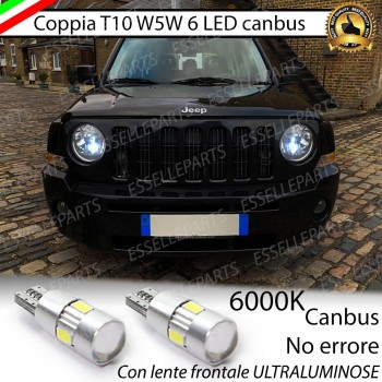 Coppia Lampade T10 W5W LED canbus con lente frontale per luci di posizione per Jeep Patriot Coppia Lampade T10 W5W LED canbus con lente frontale per luci di posizione per Jeep Patriot
