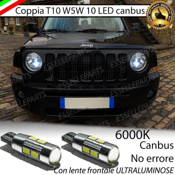 Coppia Lampade T10 W5W LED canbus con lente frontale per luci di posizione per Jeep Patriot Coppia Lampade T10 W5W LED canbus con lente frontale per luci di posizione per Jeep Patriot