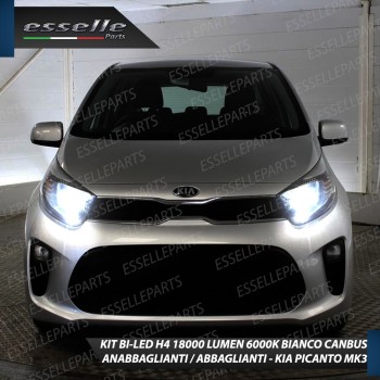 Conversione Fari Full LED 6000K bianco Kia Picanto JA con fari a parabola