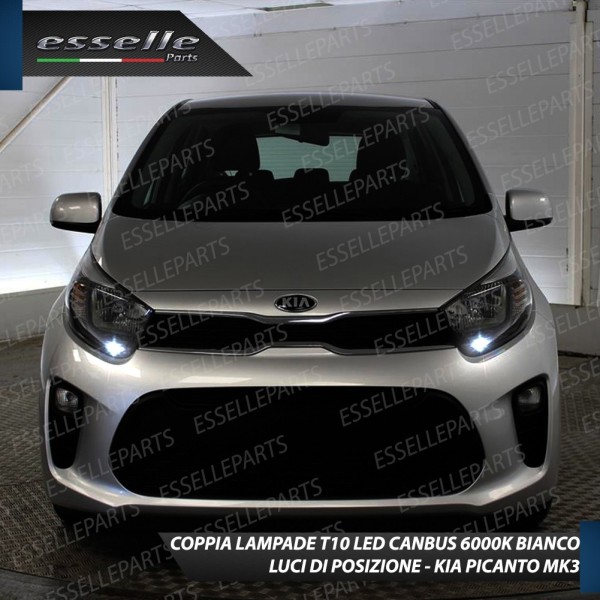 Conversione Fari Full LED 6000K bianco Kia Picanto JA con fari a parabola