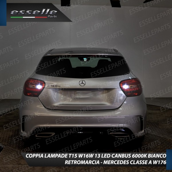Lampade Retromarcia T15 13 LED 6000K con lente MERCEDES CLASSE A W176 Fino AL 03/2016