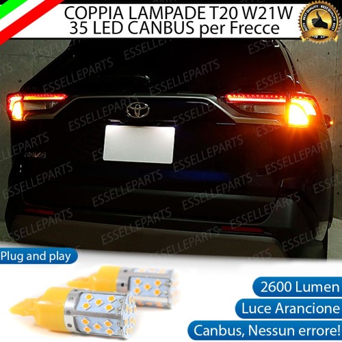 Coppia Frecce Posteriori T20 W21W 35 LED Canbus TOYOTA RAV4 MK5